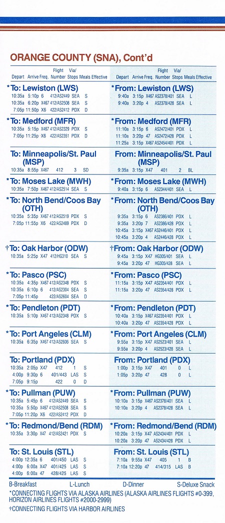 Jet America Airlines June 7, 1987 System Timetable – departedflights2.com